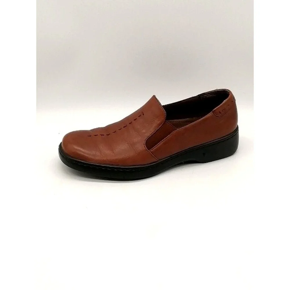 Naturalizer Shoes Loafers Womens Brown 9 Narrow Leather Walking Stretch 721N75